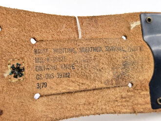 U.S. 1979 dated Sheath for survival fighting knife, defect