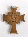 Ehrenkreuz der Deutschen Mutter ( Mutterkreuz ) in Bronze, Emaille mit leichten Kratzern