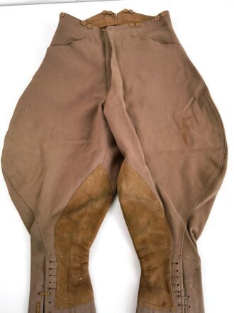 British WWII Army riding breeches, made by "J.G. Plumb & Son, Mlitary outfitters, Westminster"  uncleaned