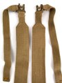 British WWII, Pair of Pattern 1937 Haversack shoulder straps (Left and right  webbing L straps ) used. A set of brass buckles included ( no picture )