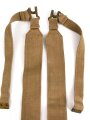 British WWII, Pair of Pattern 1937 Haversack shoulder straps (Left and right  webbing L straps ) used. A set of brass buckles included ( no picture )