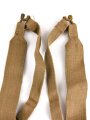 British WWII, Pair of Pattern 1937 Haversack shoulder straps (Left and right  webbing L straps ) used. A set of brass buckles included ( no picture )