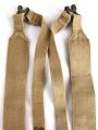 British WWII, Pair of Pattern 1937 Haversack shoulder straps (Left and right  webbing L straps ) used. A set of brass buckles included ( no picture )