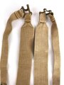 British WWII, Pair of Pattern 1937 Haversack shoulder straps (Left and right  webbing L straps ) used. A set of brass buckles included ( no picture )