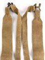 British WWII, Pair of Pattern 1937 Haversack shoulder straps (Left and right  webbing L straps ) used. A set of brass buckles included ( no picture )