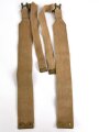 British WWII, Pair of Pattern 1937 Haversack shoulder straps (Left and right  webbing L straps ) used. A set of brass buckles included ( no picture )