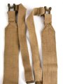 British WWII, Pair of Pattern 1937 Haversack shoulder straps (Left and right  webbing L straps ) used. A set of brass buckles included ( no picture )