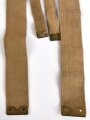 British WWII, Pair of Pattern 1937 Haversack shoulder straps (Left and right  webbing L straps ) used. A set of brass buckles included ( no picture )