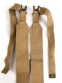 British WWII, Pair of Pattern 1937 Haversack shoulder straps (Left and right  webbing L straps ) used. A set of brass buckles included ( no picture )