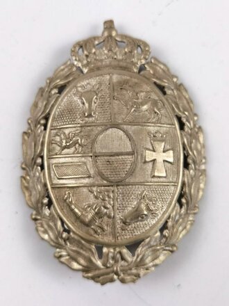 Mecklenburg, Emblem für eine Pickelhaube, Original ? 8 x 6cm