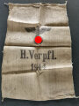 Grosser Sack für Heeresverpflegung der Wehrmacht, datiert 1944. Angeschmutzt