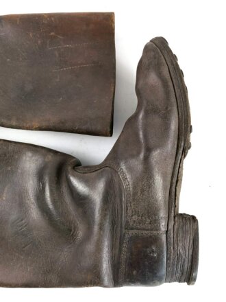 Paar Marschstiefel für Mannschaften der Wehrmacht. Ungeschwärztes Paar, nicht gereinigt. Sohlenlänge 31cm