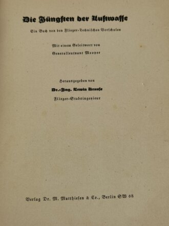 "Die Jüngsten der Luftwaffe", ohne Umschlag, 120 Seiten, gebraucht