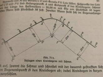 Reichsarbeitsdienst "Handbuch der Arbeitstechnik" Heft 2 Vermessungsarbeiten im Erd- und Kulturbau 1936, 106 Seiten, DIN A5