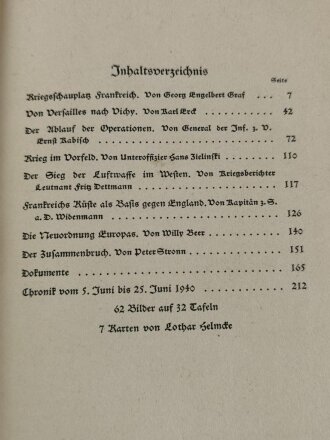 "Unser Kampf in Frankreich", datiert 1941, 220 Seiten, DIN A5