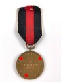 Anschlussmedaille 1. Oktober 1938 ( Sudentenland ) am Band, sehr guter Zustand