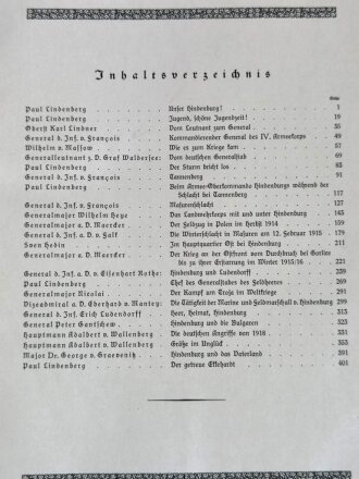 "Hindenburg Denkmal für das deutsche Volk" Vaterländischer Verlag, 1925 mit 434 Seiten