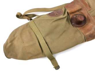 U.S. WWII 1917A1 Browning .30cal Machine Gun M7 Canvas and Leather Cover . Good condition, with carrying strap