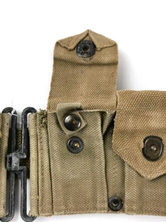 U.S. WWII cartridge belt for M1 rifle, 10 pocket, well used