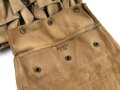 U.S. WWI, Model 1917  enlisted medical belt with unusual pouch attached. Buckle damaged with old " repair" hard to find