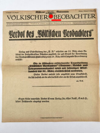 Völkischer Beobachter, Reichs- und Bayernausgabe,...