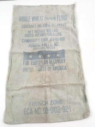 U.S. after WWII, bag for "Whole Wheat" "...