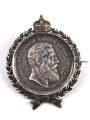 Preussen, silberne Medaille " Dem besten Schützen" Bildnis Friedrich III. Sehr guter Zustand, dekorativ als Brosche gefasst