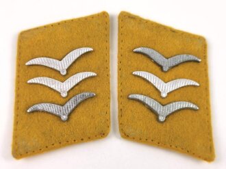 Luftwaffe, Paar Kragenspiegel eines Obergefreiten  bei der fliegenden Truppe oder Fallschirmjäger