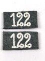 Heer, Paar Überschübe für Schulterklappen " Infanterie Regiment 122 "