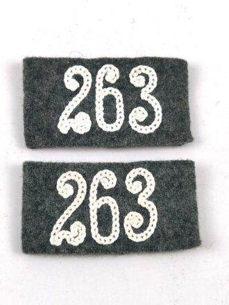 Heer, Paar Überschübe für Schulterklappen " Infanterie Regiment 263 "