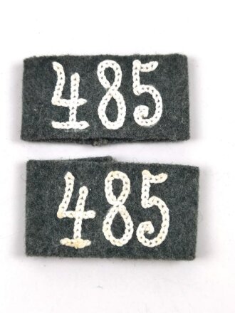 Heer, Paar Überschübe für Schulterklappen " Infanterie Regiment 485 "