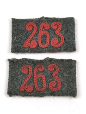 Heer, Paar Überschübe für Schulterklappen " Artillerie Regiment 263 "