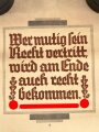 Wochenspruch der NSDAP, 29. Oktober bis 4. November 1939, eingerollt