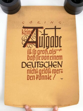 Wochenspruch der NSDAP, 9. bis 15.3 1941, eingerollt in zugehöriger Rolle