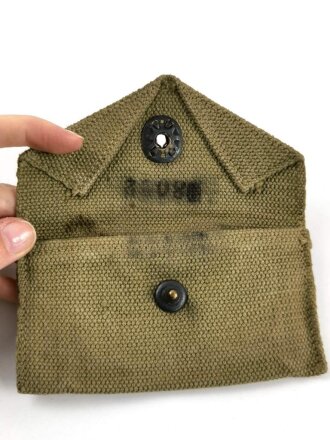 U.S. WWII Bandage pouch. Khaki, dated 1942, used