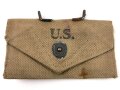 U.S. WWII Bandage pouch. Khaki, dated 1942, used