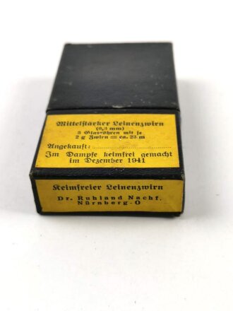 "Keimfreier Leinenzwirn" in Verpackung, Wehrmacht, datiert 1941