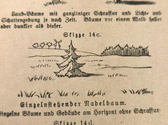 "Das militärische Geländezeichnen im Aufklärungsdienst", datiert 1924, über DIN A6, 35 Seiten