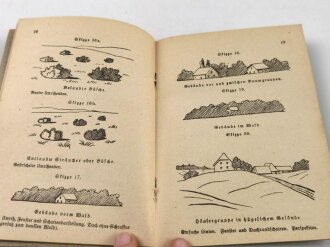 "Das militärische Geländezeichnen im Aufklärungsdienst", datiert 1924, über DIN A6, 35 Seiten