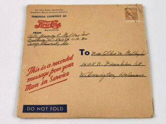 U.S. WWII, Pepsi Cola " recorded message from your...