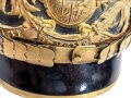 Bayern, Pickelhaube für einen Offizier der Infanterie. Ungereinigtes Stück, so direkt aus Privathaushalt stammend