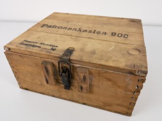 Patronenkasten 900 der Wehrmacht, ungereinigt, guter Gesamtzustand