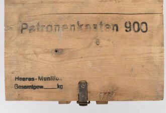 Patronenkasten 900 der Wehrmacht, datiert 1944, ungereinigt, guter Gesamtzustand