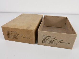 U.S. 1943 dated empty cardboard box for " Wax ski"