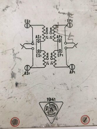 Schnurloser Überträger Wehrmacht datiert 1941, Funktion nicht geprüft