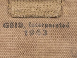 U.S. WWII Bandage pouch. Khaki, dated 1943, used