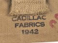 U.S. WWII Bandage pouch. Khaki, dated 1942 by Cadillac Fabrics, unused