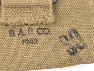 U.S. WWII Bandage pouch. Khaki, dated 1942, used