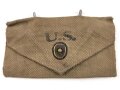 U.S. WWII Bandage pouch. Khaki, dated 1942, used