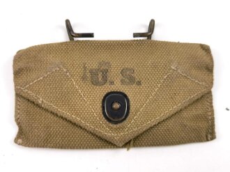 U.S. WWII Bandage pouch. Khaki, dated 1941, used